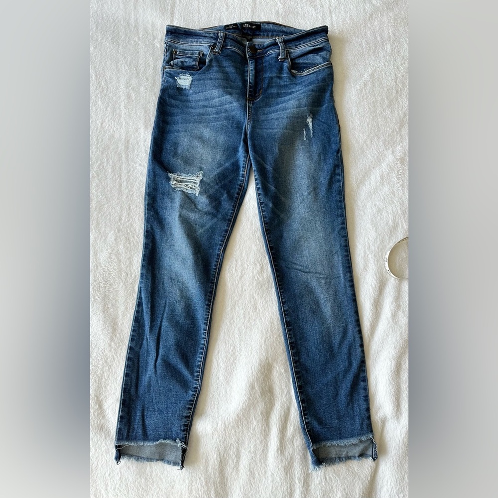 STS Blue Stretch Ellie High Rise Cut Hem Ankle Jean